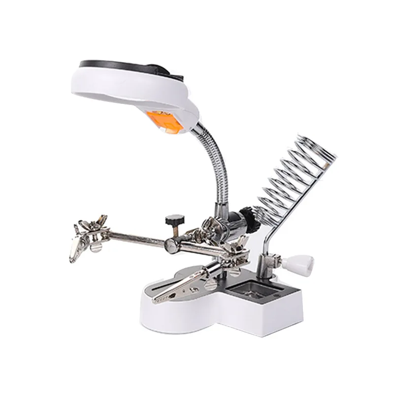 HD 70mm Multifunctional Desktop Magnifying Glass with Led Light Auxiliary Clip Repair Magnifying Glass 4.5X 11X
HD 70mm Multifunctional Desktop Magnifying Glass with Led Light Auxiliary Clip Repair Magnifying Glass 4.5X 11X