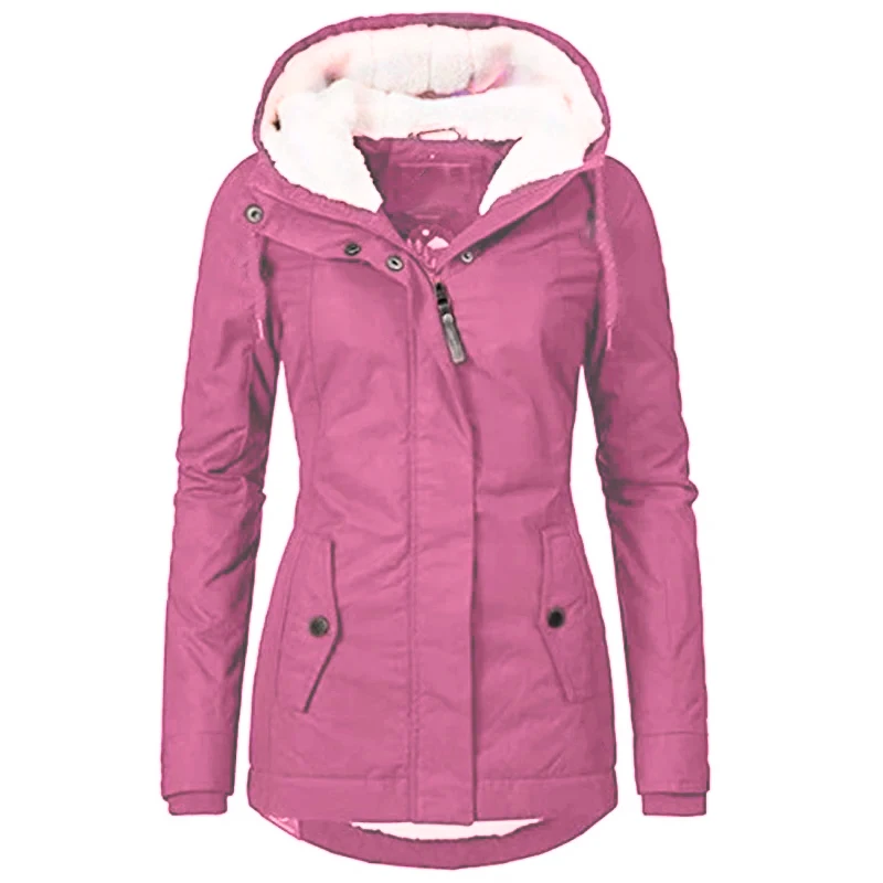 Women Winter Waterproof Thickend Coat Long Sleeve Jacket Harajuku Elegant Parkas Warm Zipper Pocket Hooded Drawstring Overcoats
Women Winter Waterproof Thickend Coat Long Sleeve Jacket Harajuku Elegant Parkas Warm Zipper Pocket Hooded Drawstring Overcoats