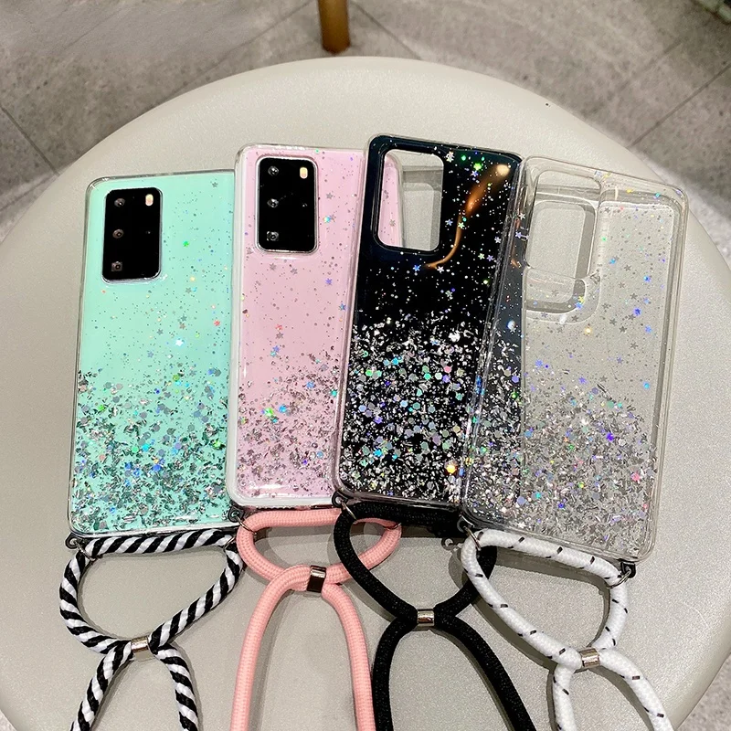 Hot selling cheap Crossbody Lanyard Strap For Huawei P20 P30 P40 Pro Mate 20 30 Honor 10i 10 i 9 Lite 8X Sequin Star Cover
Hot selling cheap Crossbody Lanyard Strap For Huawei P20 P30 P40 Pro Mate 20 30 Honor 10i 10 i 9 Lite 8X Sequin Star Cover