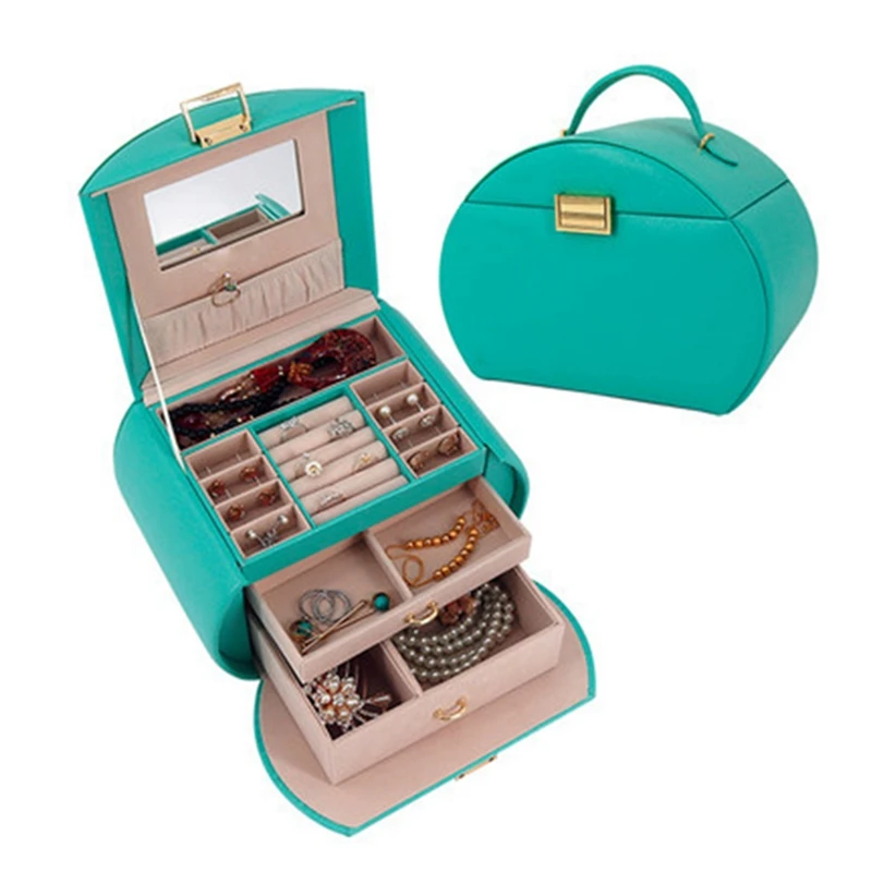 Custom Packaging Large leather Jewellery Travel Case with Lock Carrying with Mirror Jewelry Storage Box
Custom Packaging Large leather Jewellery Travel Case with Lock Carrying with Mirror Jewelry Storage Box