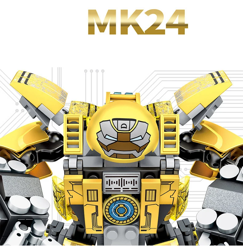 Disney marvel super heroes Tony Stark figure mark24 building block ironman mk24 tank armor model assemble brick toy for boys
Disney marvel super heroes Tony Stark figure mark24 building block ironman mk24 tank armor model assemble brick toy for boys