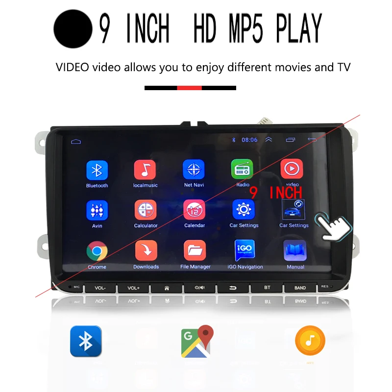 Автомагнитола 9 дюймов, 2 Din, GPS, Android, для VW/Seat, Wi-Fi, FM, AM, Bluetooth, сенсорный экран, 1024x600 пикселей, BT Mirror Link, USB, Airplay, Лидер продаж
Автомагнитола 9 дюймов, 2 Din, GPS, Android, для VW/Seat, Wi-Fi, FM, AM, Bluetooth, сенсорный экран, 1024x600 пикселей, BT Mirror Link, USB, Airplay, Лидер продаж