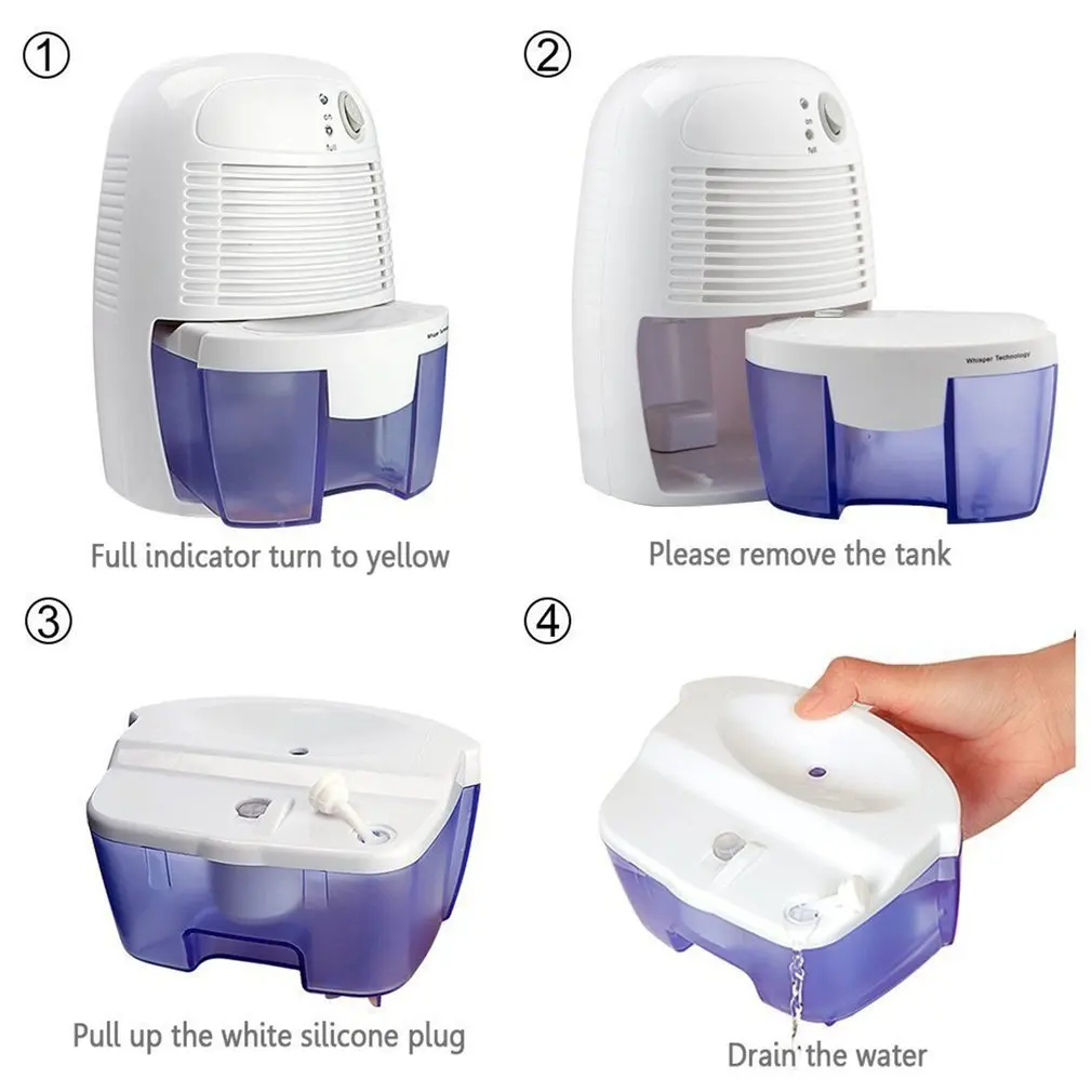 500ML Electric Dehumidifier Air Dryer Moisture Absorber Mini Semiconductor Deshumidificateur Desiccant Dehumidifier For Home
500ML Electric Dehumidifier Air Dryer Moisture Absorber Mini Semiconductor Deshumidificateur Desiccant Dehumidifier For Home