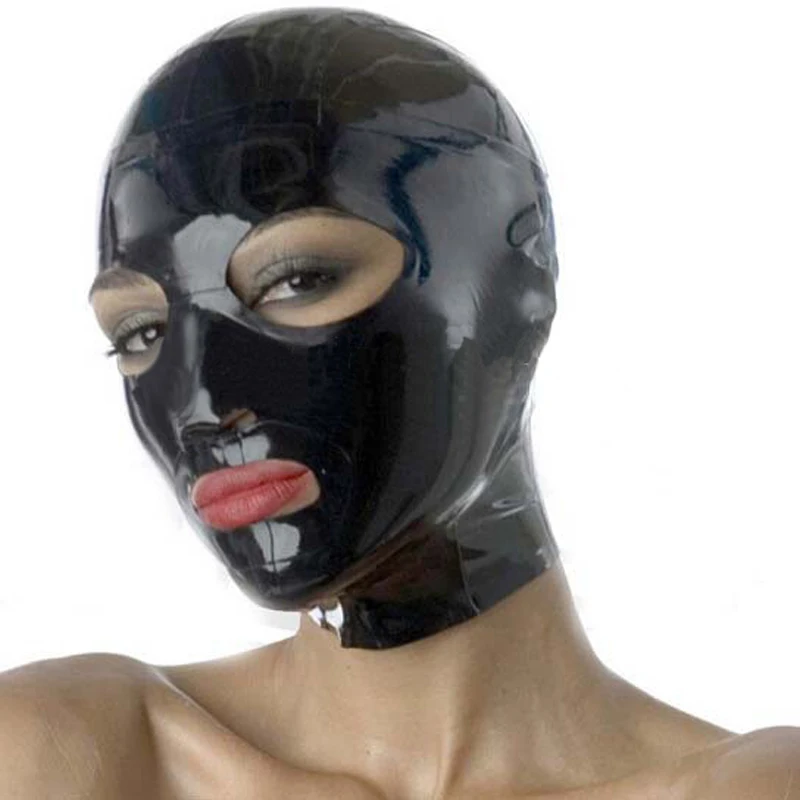 Solid Black Rubber Latex Sexy Mask Headwear Handmade Party Hood Back Zip RLM048
Solid Black Rubber Latex Sexy Mask Headwear Handmade Party Hood Back Zip RLM048