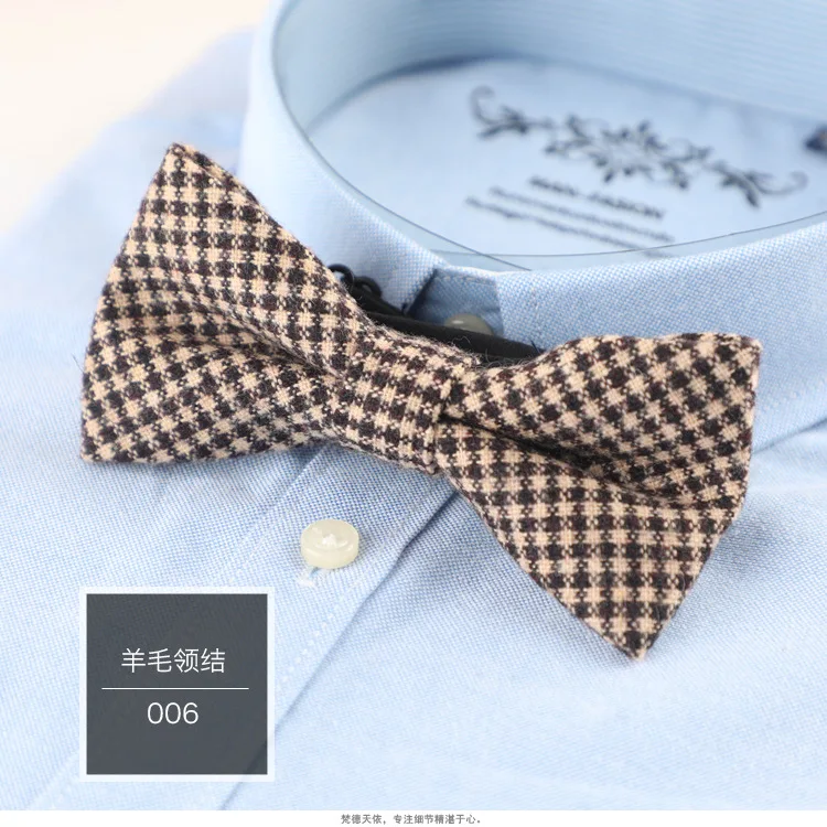 Wool bow tie Korean men's tweed Butterfly Wedding Party bridegroom best man striped bow tie spot factory wholesale 
Wool bow tie Korean men's tweed Butterfly Wedding Party bridegroom best man striped bow tie spot factory wholesale