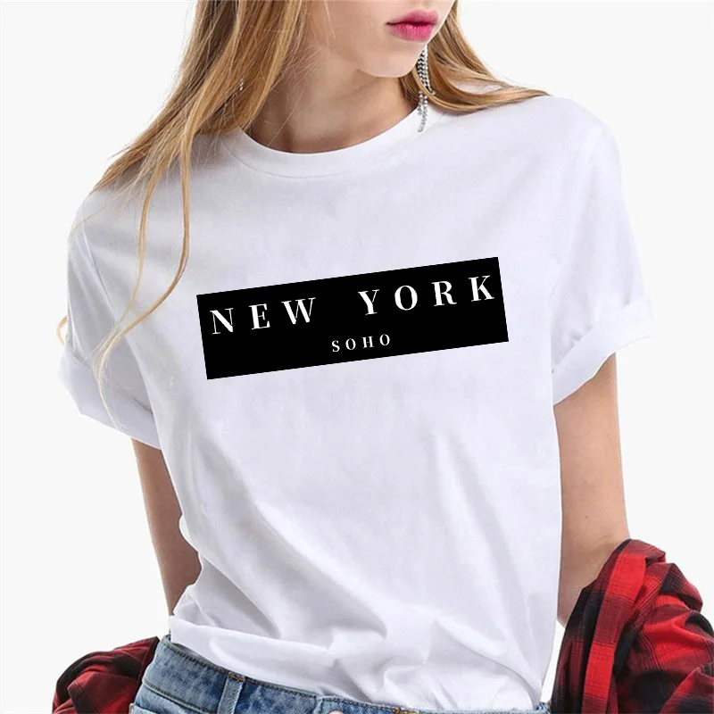 T-shirt For Woman 2021 New York graphic tshirt Harajuku T-shirt Summer t shirt Fashion Tees Tops short sleeve t-shirt femme
T-shirt For Woman 2021 New York graphic tshirt Harajuku T-shirt Summer t shirt Fashion Tees Tops short sleeve t-shirt femme