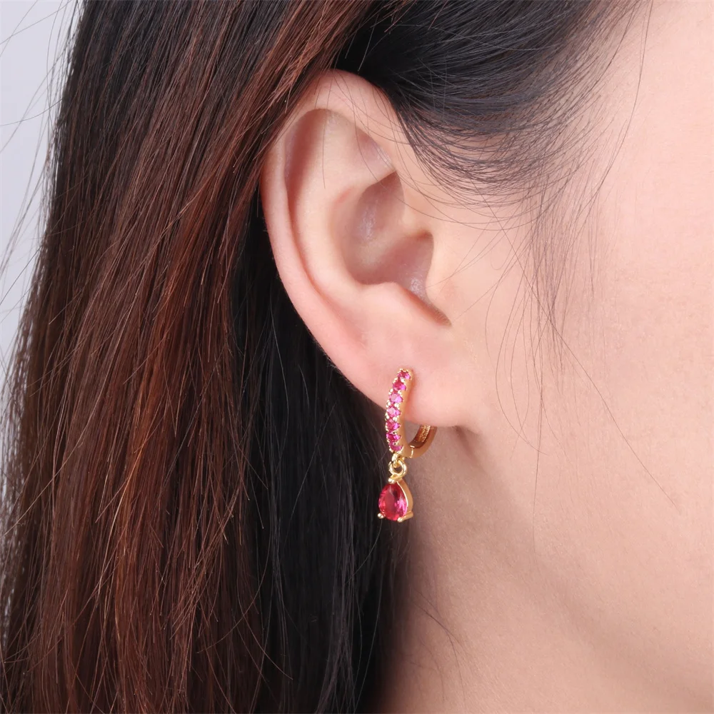 Women Earrings Fashion Zircon Water Drop Shape Pendant Cartilage Earrings Jewelry Cool Girl Friendship Gift
Women Earrings Fashion Zircon Water Drop Shape Pendant Cartilage Earrings Jewelry Cool Girl Friendship Gift