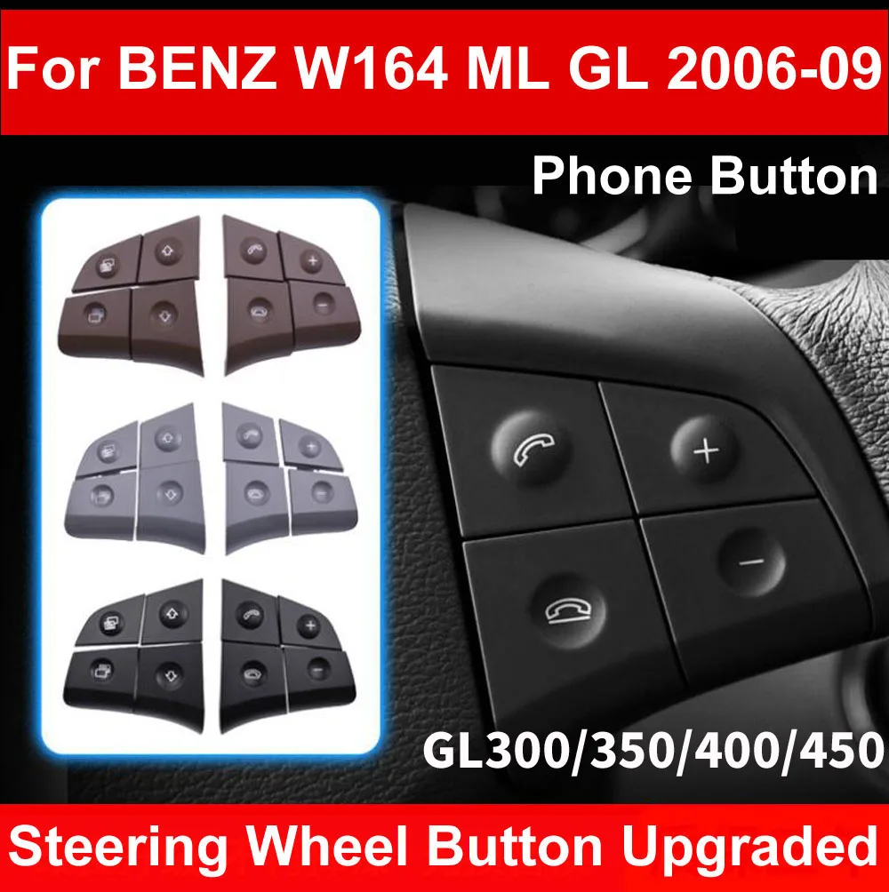 LHD RHD Car Multi-function Steering Wheel Left Right Button Phone Key Control For Mercedes Benz W164 ML GL300/350/400/450 06-09
LHD RHD Car Multi-function Steering Wheel Left Right Button Phone Key Control For Mercedes Benz W164 ML GL300/350/400/450 06-09