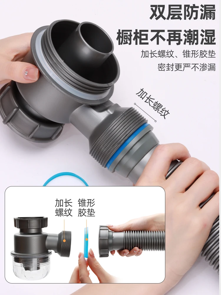 Kitchen Washbasin Sink Fitting Sink Set Sewer Drain Sink Sink Pipe Without Drainner Plastic Strong Kitchen Sink Pipe Accessories
Kitchen Washbasin Sink Fitting Sink Set Sewer Drain Sink Sink Pipe Without Drainner Plastic Strong Kitchen Sink Pipe Accessories