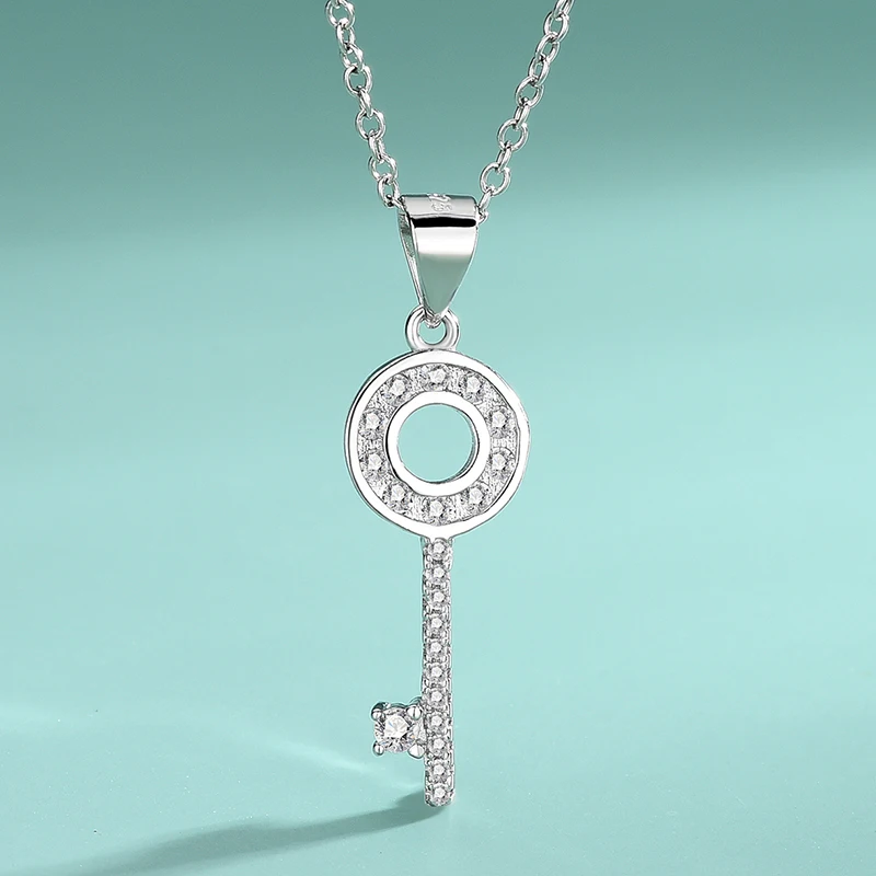 S925 Sterling Silver Heart-Shaped Love The Key Necklace Simplicity Fashion Ladies Secklace Europe And The United States Pendant
S925 Sterling Silver Heart-Shaped Love The Key Necklace Simplicity Fashion Ladies Secklace Europe And The United States Pendant