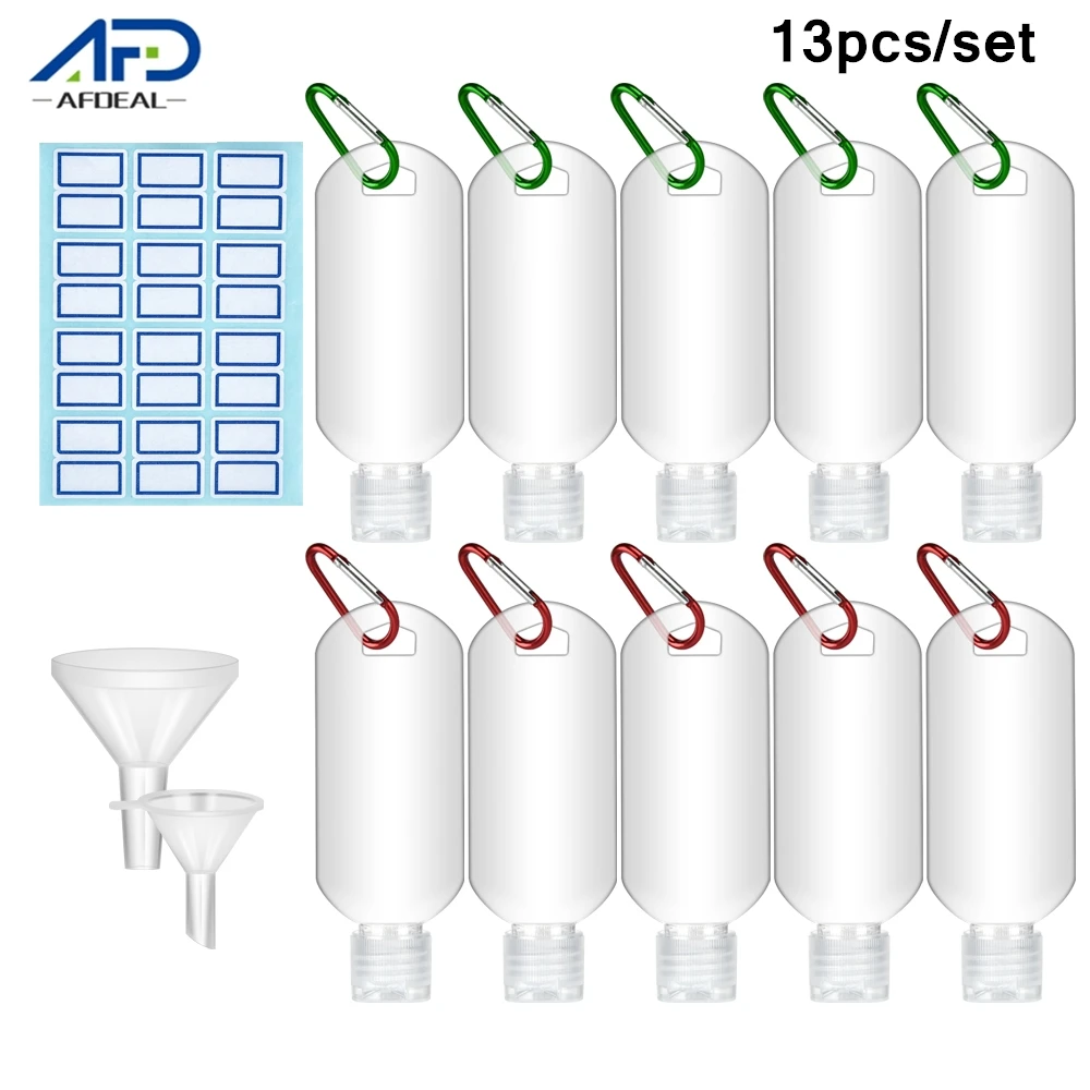 8/13pcs Refillable Gel Bottle with Key Ring Hook Clear Empty Refillable Bottle Hand Sanitizer Split Bottles for family
8/13pcs Refillable Gel Bottle with Key Ring Hook Clear Empty Refillable Bottle Hand Sanitizer Split Bottles for family