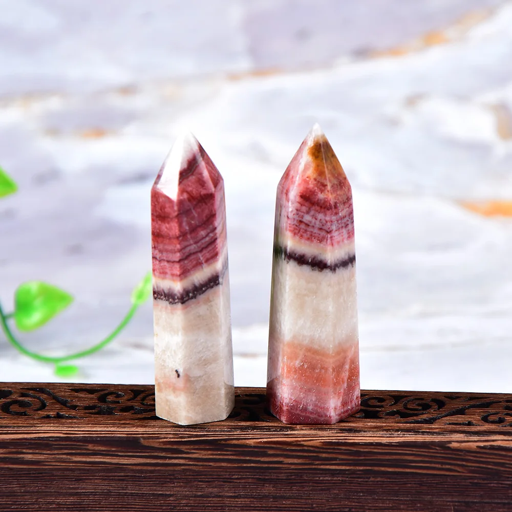 Natural Crystal China Rhodochrosite Quartz Point Healing Stone Hexagonal Prisms 50-90mm Obelisk Wand Treatment Stone DIY Gift
Natural Crystal China Rhodochrosite Quartz Point Healing Stone Hexagonal Prisms 50-90mm Obelisk Wand Treatment Stone DIY Gift