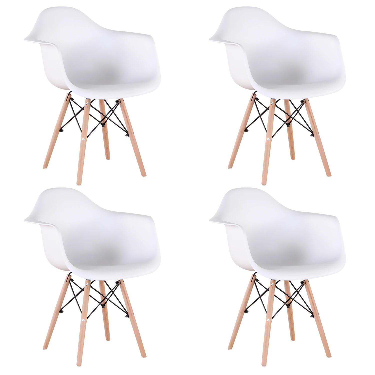 A set of 4 medieval design dining chairs, retro design armchairs with solid beech legs, kitchen dining chairs(white/black)
A set of 4 medieval design dining chairs, retro design armchairs with solid beech legs, kitchen dining chairs(white/black)