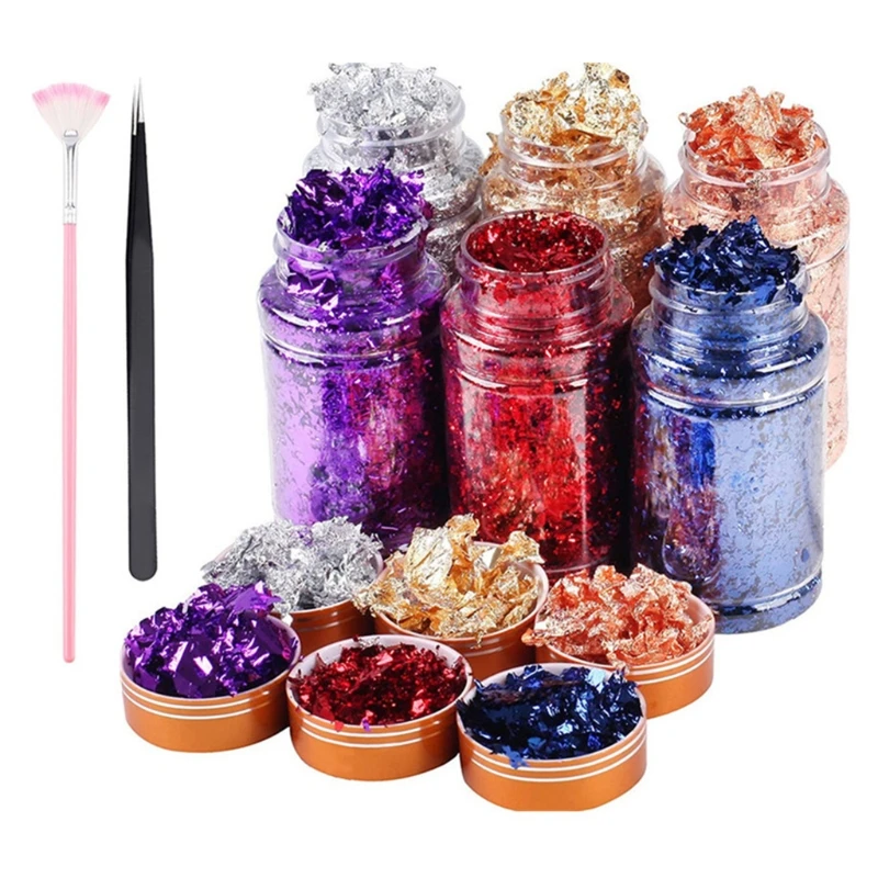 Gilding Flakes Gold Foil Flakes Gold Leaf with Tweezers for Handcraft Decoration Direct Transportation
Gilding Flakes Gold Foil Flakes Gold Leaf with Tweezers for Handcraft Decoration Direct Transportation