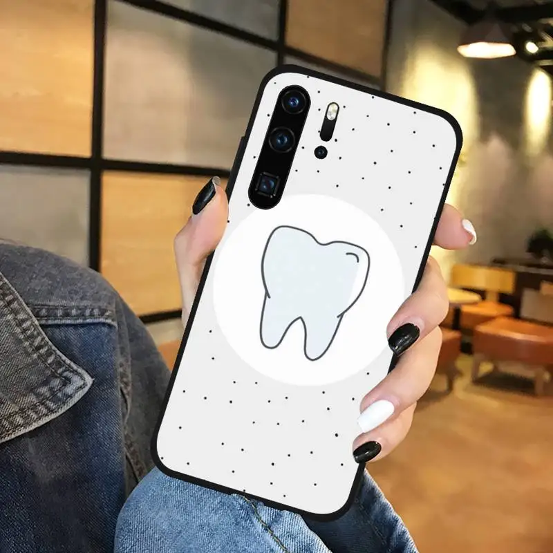 Cute Wisdom Teeth Tooth Phone Case Funda For Huawei P9 P10 P20 P30 Lite 2016 2017 2019 plus pro P smart