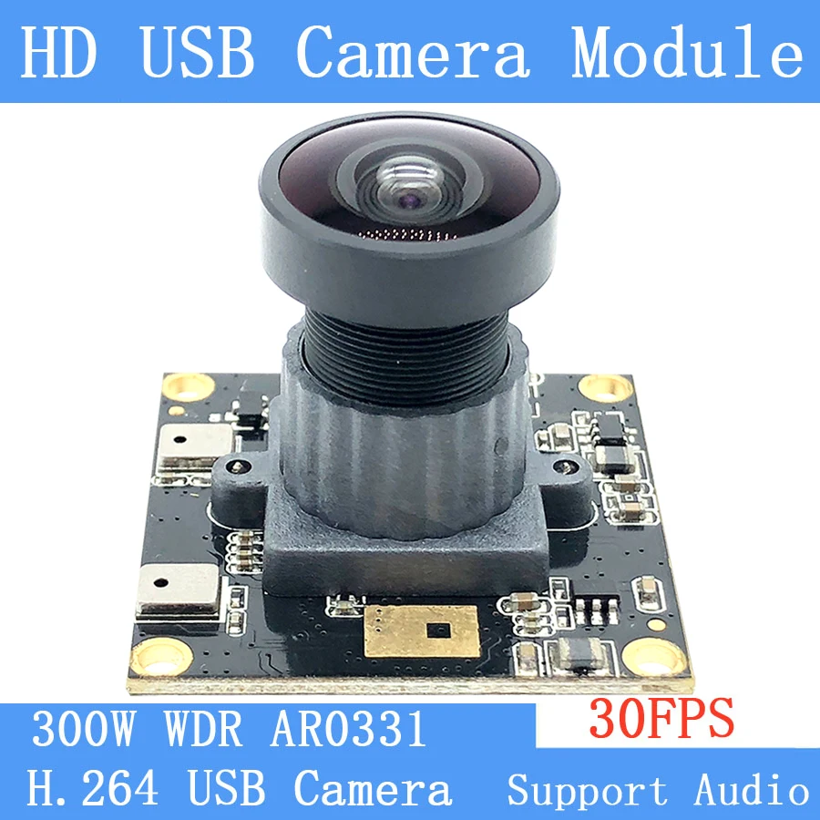

Веб-камера видеонаблюдения 1080P Full HD 170 °, 3 Мп, OTG, UVC, H264, широкий динамик, 30 кадров в секунду, USB-модуль камеры с поддержкой аудио