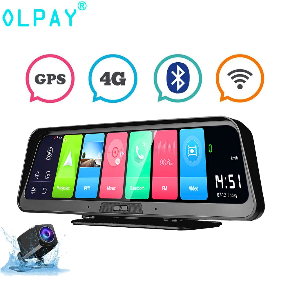 OLPAY 10" IPS 4G Car Dashboard Camera GPS Android 8.1 Navigation ADAS 2G RAM 32G ROM FHD 1080P Dual Lens Car Video Recorder DVR
OLPAY 10" IPS 4G Car Dashboard Camera GPS Android 8.1 Navigation ADAS 2G RAM 32G ROM FHD 1080P Dual Lens Car Video Recorder DVR