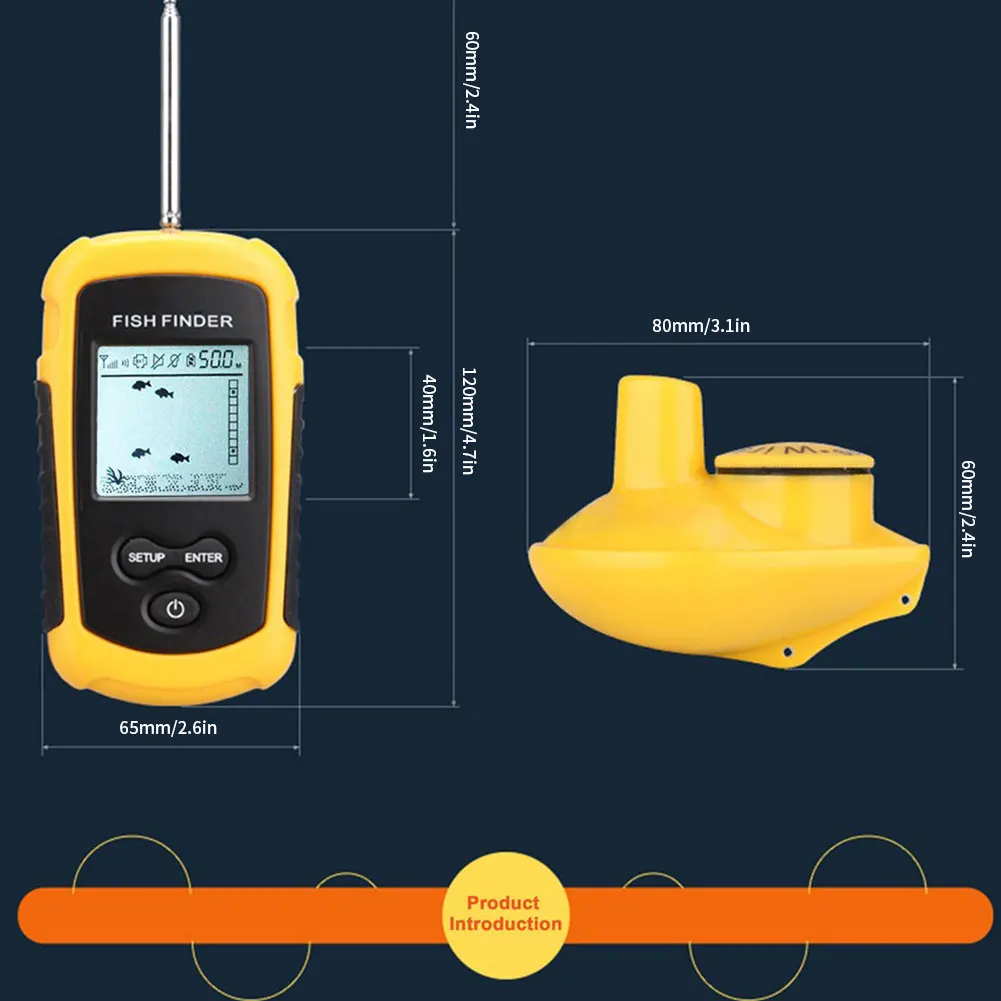 Wireless operating 400 feet Portable Sonar Fish Finders Fishing Lure Echo Sounder Finder Sensor LCD Deep Lake Sea Fishing
Wireless operating 400 feet Portable Sonar Fish Finders Fishing Lure Echo Sounder Finder Sensor LCD Deep Lake Sea Fishing