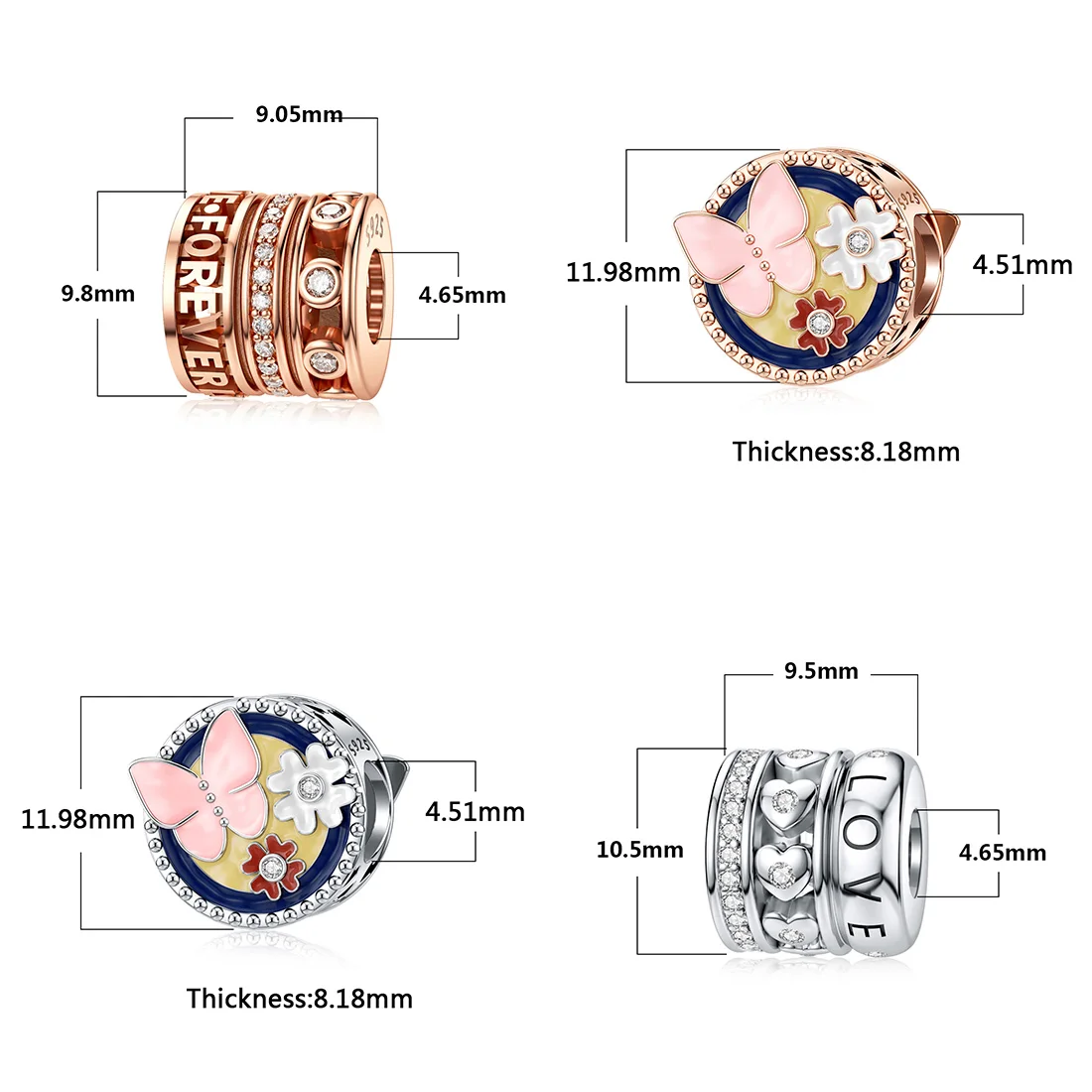 Jiayiqi 925 Sterling Silver Bead Forever Love Butterfly Charm Fit Women DIY Bracelet & Necklace Fine Jewelry Love Gift
Jiayiqi 925 Sterling Silver Bead Forever Love Butterfly Charm Fit Women DIY Bracelet & Necklace Fine Jewelry Love Gift