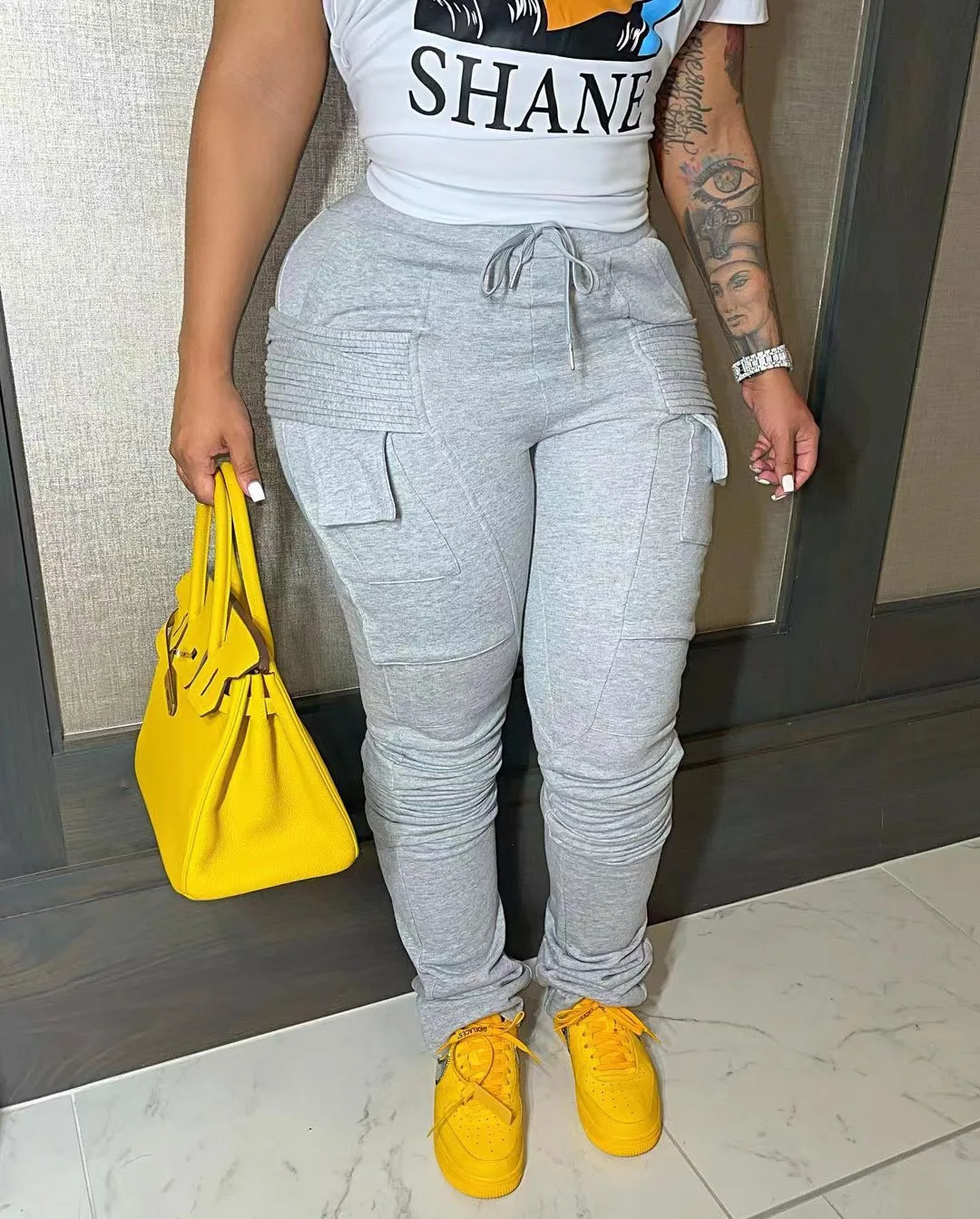 Aniow Winter Warm Thick Fleece Pants for Women Hight Waist Skinny Stretch Trousers Big Pocket Pleated Fold Cargo Pants Street
Aniow Winter Warm Thick Fleece Pants for Women Hight Waist Skinny Stretch Trousers Big Pocket Pleated Fold Cargo Pants Street
