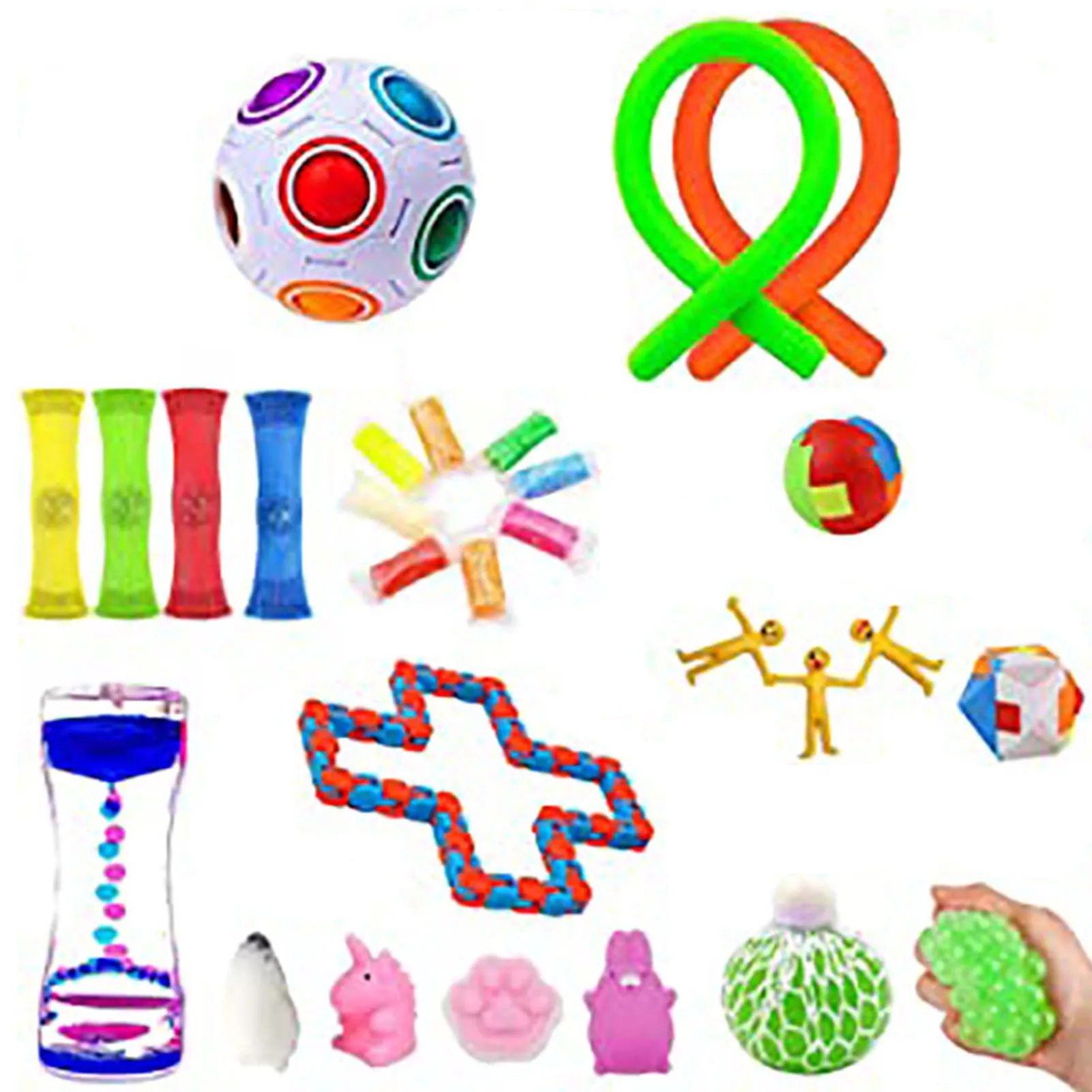 1 Pack Fidget Sensory Toy Set Stress Relief Toys Autism Anxiety Relief Stress Pop Bubble Fidget Sensory Toy For Kids Adults
1 Pack Fidget Sensory Toy Set Stress Relief Toys Autism Anxiety Relief Stress Pop Bubble Fidget Sensory Toy For Kids Adults