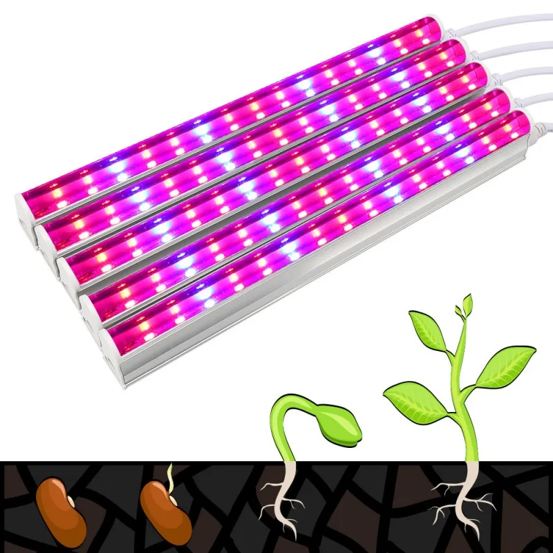 Светодиодная лампа полного спектра для роста растений 5 шт./лот светодиодная T5