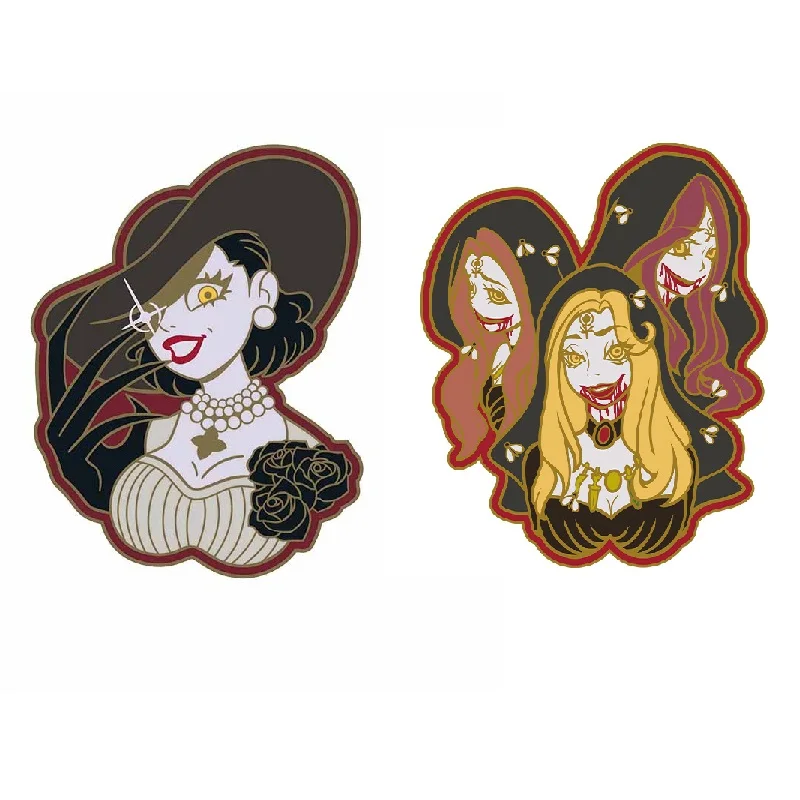 Game Village Alcina Dimitrescu Badge Vampire Madam Brooch Biohazard Village 3 Sisters Bela Cassandra Daniela Cosplay Props
Game Village Alcina Dimitrescu Badge Vampire Madam Brooch Biohazard Village 3 Sisters Bela Cassandra Daniela Cosplay Props