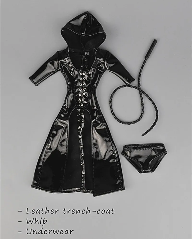 1/6 Scale Sexy Leather Trench Coat Underpants Whip Suit for 12" Female Action Figure Seamless Body Doll Toy Accessory
1/6 Scale Sexy Leather Trench Coat Underpants Whip Suit for 12" Female Action Figure Seamless Body Doll Toy Accessory