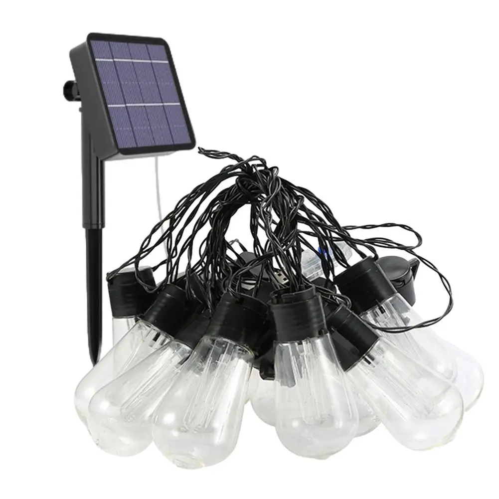 Outdoor String Lights Solar Powered LED Edison Glass Bulbs10/20/30 Commercial Grade Duty Decorative Cafe Patio Market Light
Outdoor String Lights Solar Powered LED Edison Glass Bulbs10/20/30 Commercial Grade Duty Decorative Cafe Patio Market Light