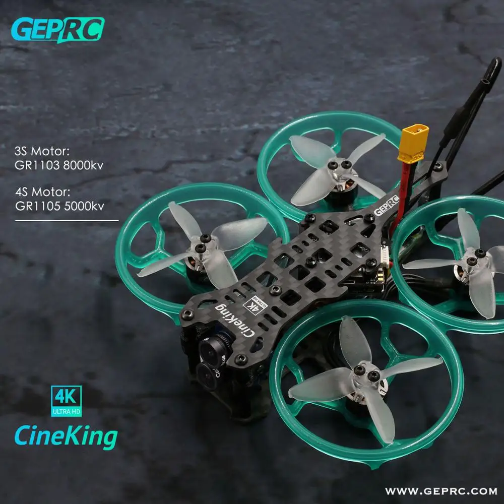 GEPRC Cineking 4K 95 мм 2 4S Caddx Tarsier камера 1103 1105 бесщеточный двигатель F4 12A Контроллер