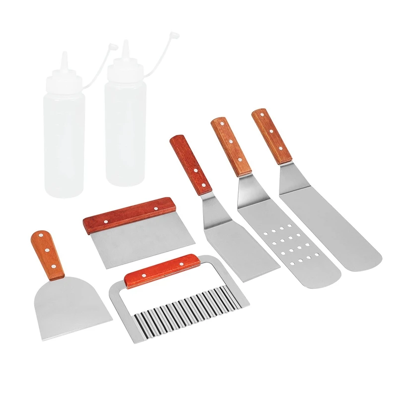 Grill Spatula Stainless Steel Grillware - 8 pieces High Performance Stainless Steel Spatula Set Professional Grill spatula, Suit
Grill Spatula Stainless Steel Grillware - 8 pieces High Performance Stainless Steel Spatula Set Professional Grill spatula, Suit
