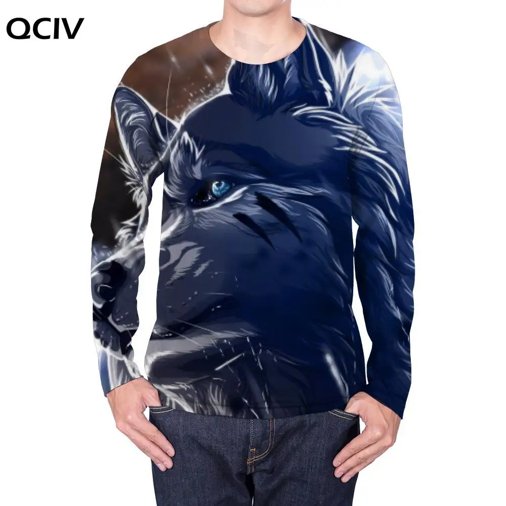 QCIV Brand Wolf Long sleeve T shirt Men Animal Hip hop Lightning Punk Rock Casual Funny T shirts Mens Clothing Summer Big Size
QCIV Brand Wolf Long sleeve T shirt Men Animal Hip hop Lightning Punk Rock Casual Funny T shirts Mens Clothing Summer Big Size