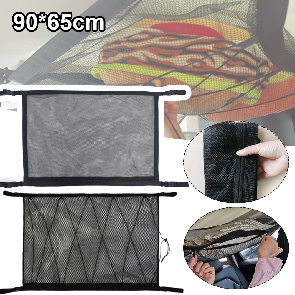 90*65 Car Ceiling Storage Net Pocket Interior Roof Bag Cargo Net Storage Universal Trunk Car Accessories Sundrie Organizer Pouch
90*65 Car Ceiling Storage Net Pocket Interior Roof Bag Cargo Net Storage Universal Trunk Car Accessories Sundrie Organizer Pouch
