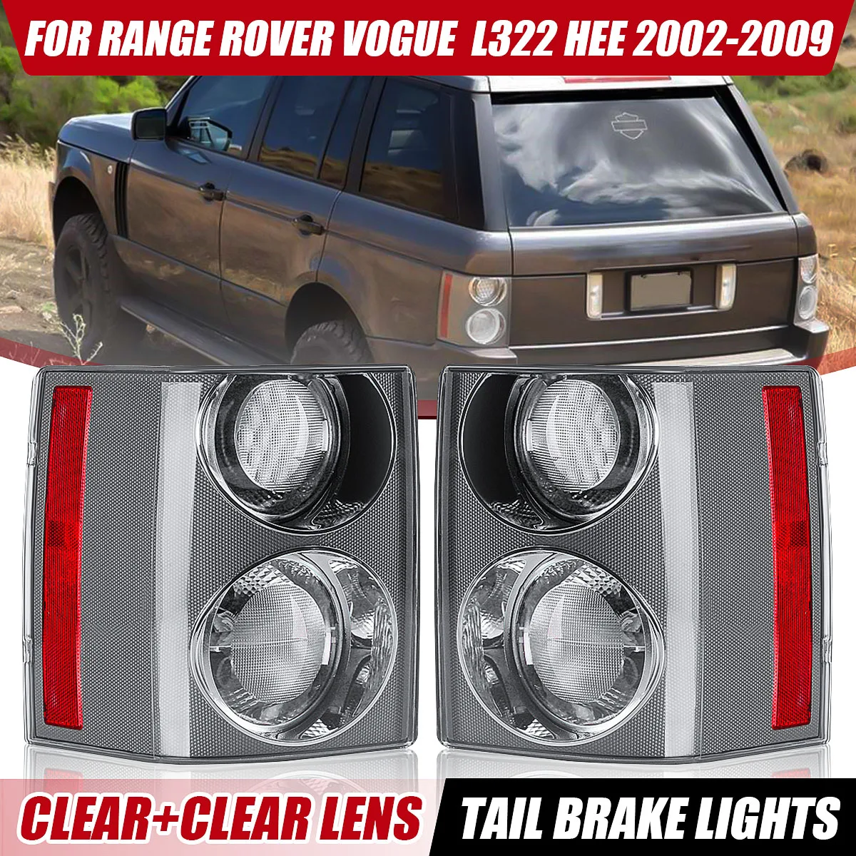 Pair Car Tail Light Rear Brake Lamp Signal Driving DRL for Range Rover Vogue L322 2002 2003 2004 2005 2006 2007 2008 2009
Pair Car Tail Light Rear Brake Lamp Signal Driving DRL for Range Rover Vogue L322 2002 2003 2004 2005 2006 2007 2008 2009