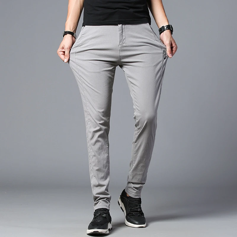 2021 Spring Summer Casual Men Pants Cotton Slim Fit Trousers Fashion Business Design Solid Grey Black Pants Men Plus Size
2021 Spring Summer Casual Men Pants Cotton Slim Fit Trousers Fashion Business Design Solid Grey Black Pants Men Plus Size