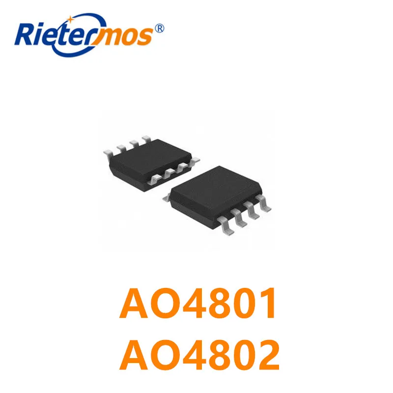 AO4801 AO4801A AO4802 AO4802A SOP-8, 100 шт.
