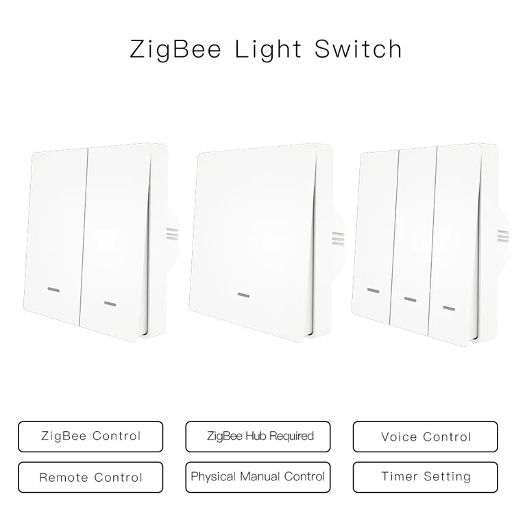 Tuya No Neutral Wire Required smart home zigbee on/off push button network wireless remote control electrical switch
Tuya No Neutral Wire Required smart home zigbee on/off push button network wireless remote control electrical switch