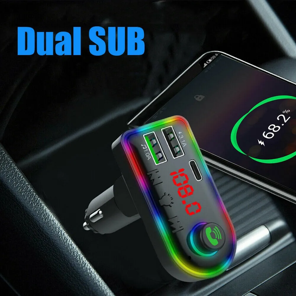 Auto Bluetooth FM Transmitter Type-C Dual USB Car Charger Wireless Audio Adapter Wireless Car FM Transmitter Kit
Auto Bluetooth FM Transmitter Type-C Dual USB Car Charger Wireless Audio Adapter Wireless Car FM Transmitter Kit