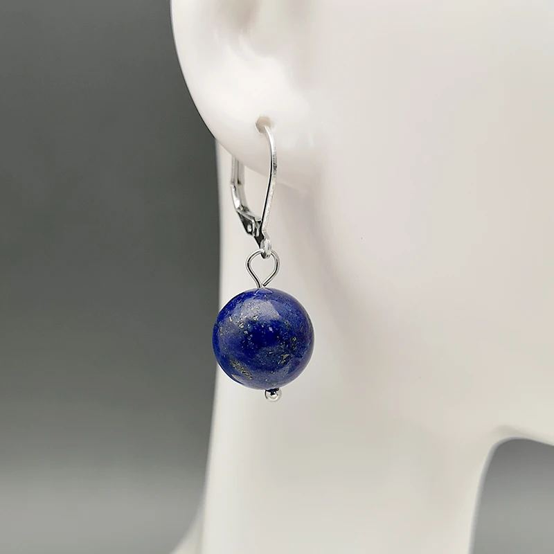 New Fresh Shining Lapis Lazuli Round Bead Earrings Simple Daily Drop Earrings with Natural Stone Ear Clip For Women Jewelry
New Fresh Shining Lapis Lazuli Round Bead Earrings Simple Daily Drop Earrings with Natural Stone Ear Clip For Women Jewelry