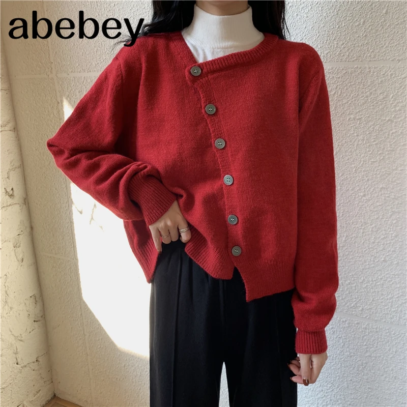 Single Breasted Knitted Sweater Women Korean Casual Loose Solid Simple Cardigans Knitwear Jumpers Long Sleeve
Single Breasted Knitted Sweater Women Korean Casual Loose Solid Simple Cardigans Knitwear Jumpers Long Sleeve