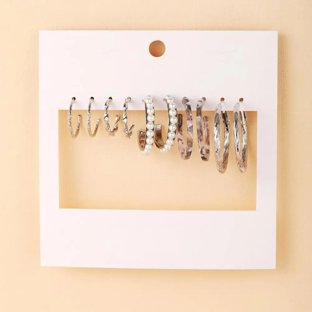 Stylish Dangle Earrings Round Shape Lady Geometry Faux Pearls Circle Earrings Circle Earrings Hoop Earrings 1 Set
Stylish Dangle Earrings Round Shape Lady Geometry Faux Pearls Circle Earrings Circle Earrings Hoop Earrings 1 Set