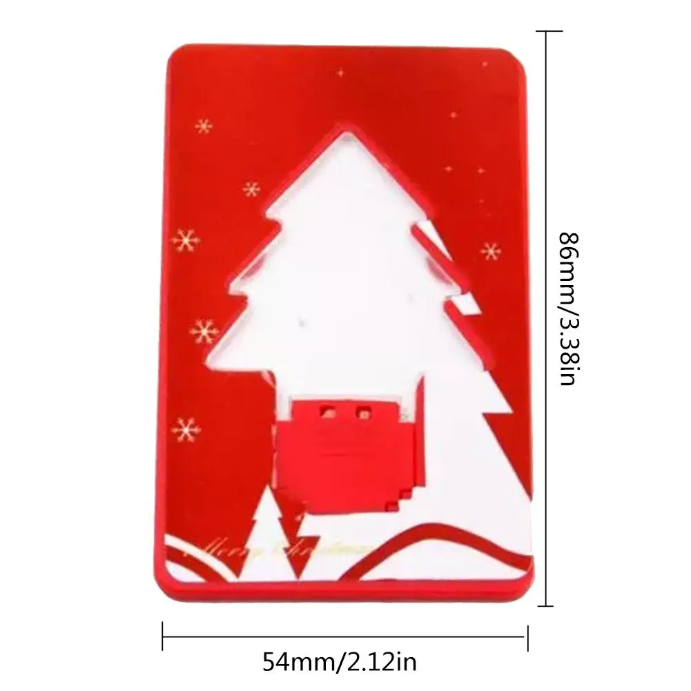 Mini LED Xmass Christmas Tree Shape LED Pocket Lamp, Portable Folding Led Pocket Wallet Credit Card Light Merry Christmas Tree
Mini LED Xmass Christmas Tree Shape LED Pocket Lamp, Portable Folding Led Pocket Wallet Credit Card Light Merry Christmas Tree