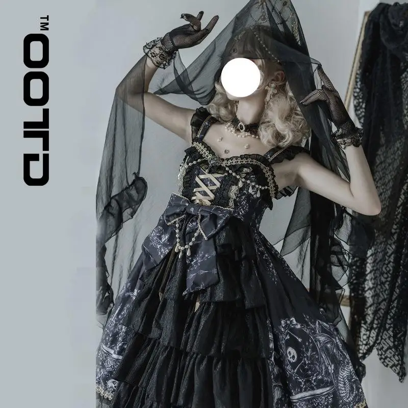 OOTD 2021 New Fashion Lolita Evil Female Gothic Thriller Wind JSK Condole Belt Dress Punk Wind Crape Lolita Dresses
OOTD 2021 New Fashion Lolita Evil Female Gothic Thriller Wind JSK Condole Belt Dress Punk Wind Crape Lolita Dresses