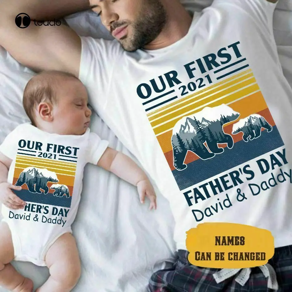 New Our First 2021 Father Day Custom Name Cute Gift T-Shirt Bodysuit Tee Shirt Cotton T Shirt Unisex
New Our First 2021 Father Day Custom Name Cute Gift T-Shirt Bodysuit Tee Shirt Cotton T Shirt Unisex