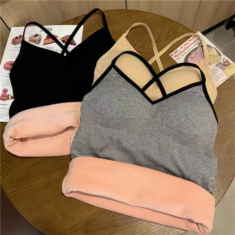 Women's Thermal Underwear Winter Cross Beautiful Back Thermal Lingerie Sleeveless Bottoming Girls Velvet Thicken Warm Tank Tops
Women's Thermal Underwear Winter Cross Beautiful Back Thermal Lingerie Sleeveless Bottoming Girls Velvet Thicken Warm Tank Tops