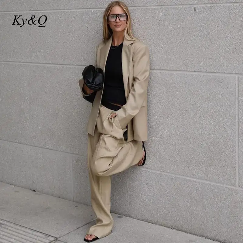 2021 New Khaki Women Vertical Sense Suit Pants Straight Tube Loose Casual Versatile Spring Autumn Elastic Waist Harlan Trousers
2021 New Khaki Women Vertical Sense Suit Pants Straight Tube Loose Casual Versatile Spring Autumn Elastic Waist Harlan Trousers