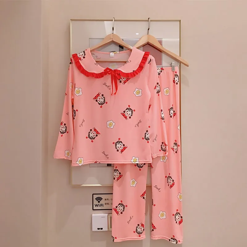 XIFER 2020 autumn and winter new long-sleeved pajamas women cute sweet home suit ladies trousers two-piece summer Milk shreds
XIFER 2020 autumn and winter new long-sleeved pajamas women cute sweet home suit ladies trousers two-piece summer Milk shreds