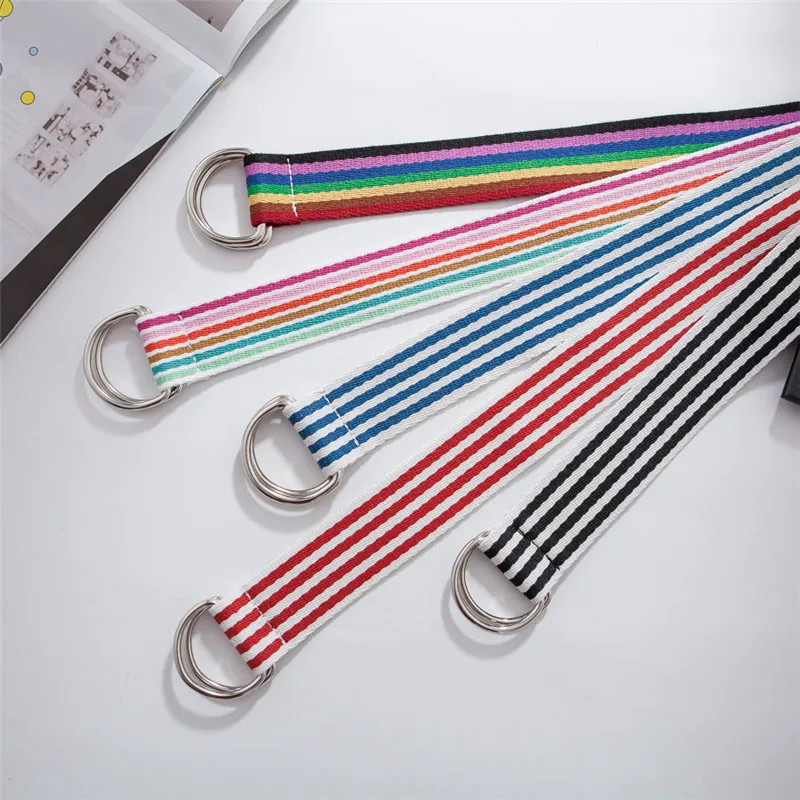 Casual Canvas Belts For Women 130cm Line Stripe Road Waist Strap Jeans Trouser Black D Shape Buckle Female Harajuku Waistband
Casual Canvas Belts For Women 130cm Line Stripe Road Waist Strap Jeans Trouser Black D Shape Buckle Female Harajuku Waistband