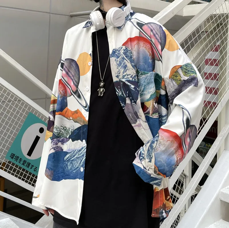 Women'S Blouse 2021 Spring Summer Plus Size Blouse Interstellar Print Harajuku Shirt Lapel Single Breasted Pocket Clothing Chic
Women'S Blouse 2021 Spring Summer Plus Size Blouse Interstellar Print Harajuku Shirt Lapel Single Breasted Pocket Clothing Chic