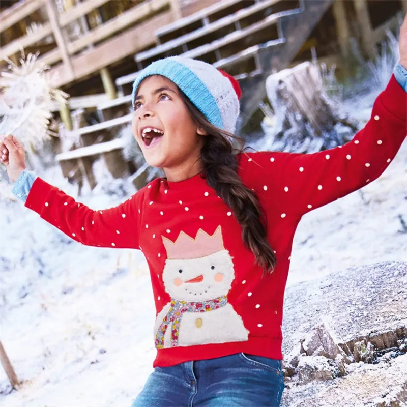 Детский хлопковый свитшот с аппликацией Альпака на осень и зиму | Мать ребенок